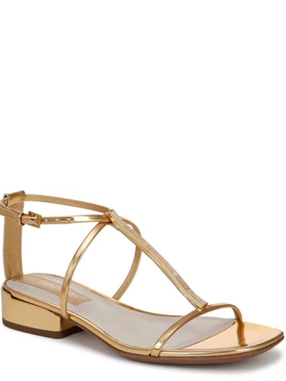 Franco Sarto Misty Sandals Strappy Metallic Gold NWT Size 5.5